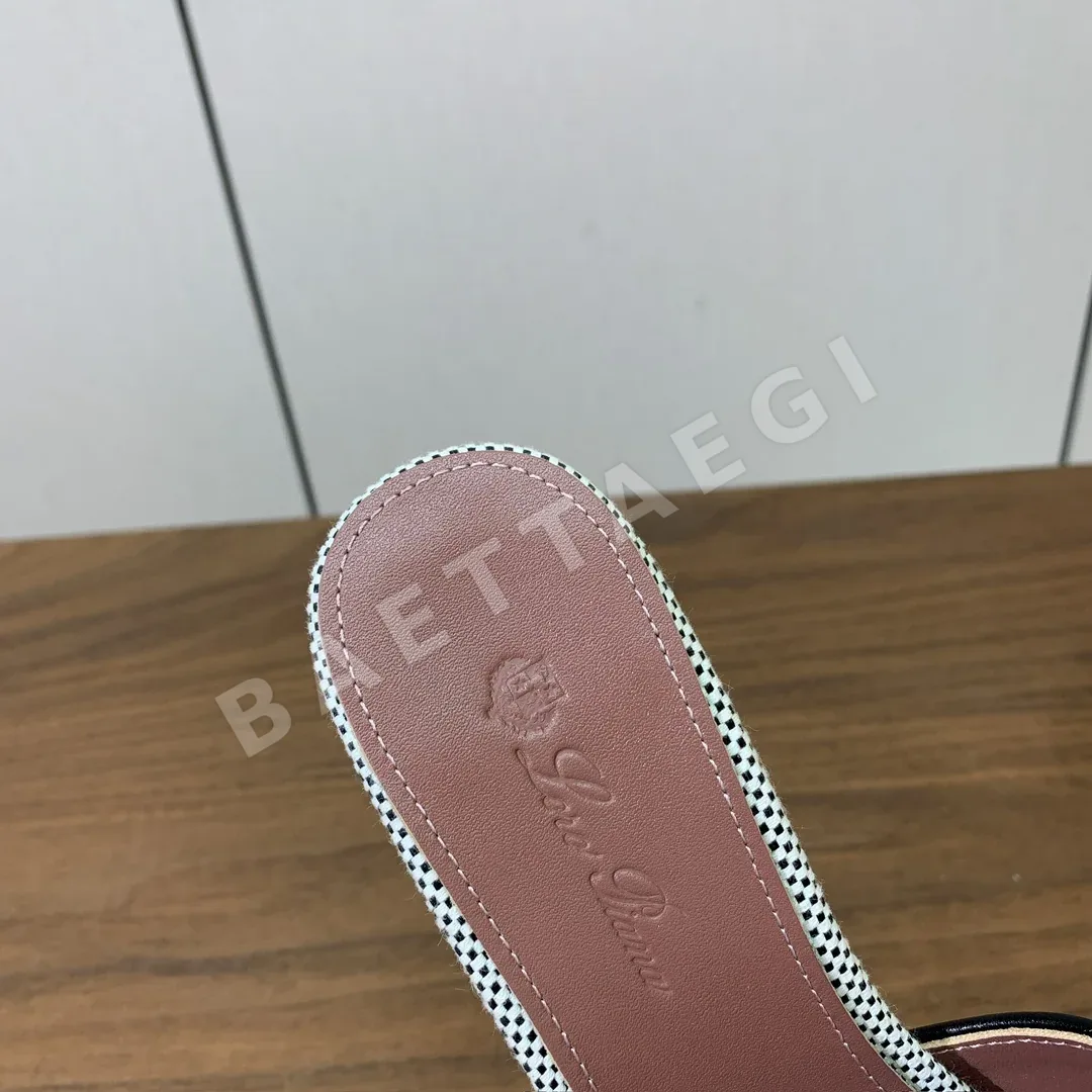 로로피아나 컬러 블록 미드힐 뮬 상세 이미지 8