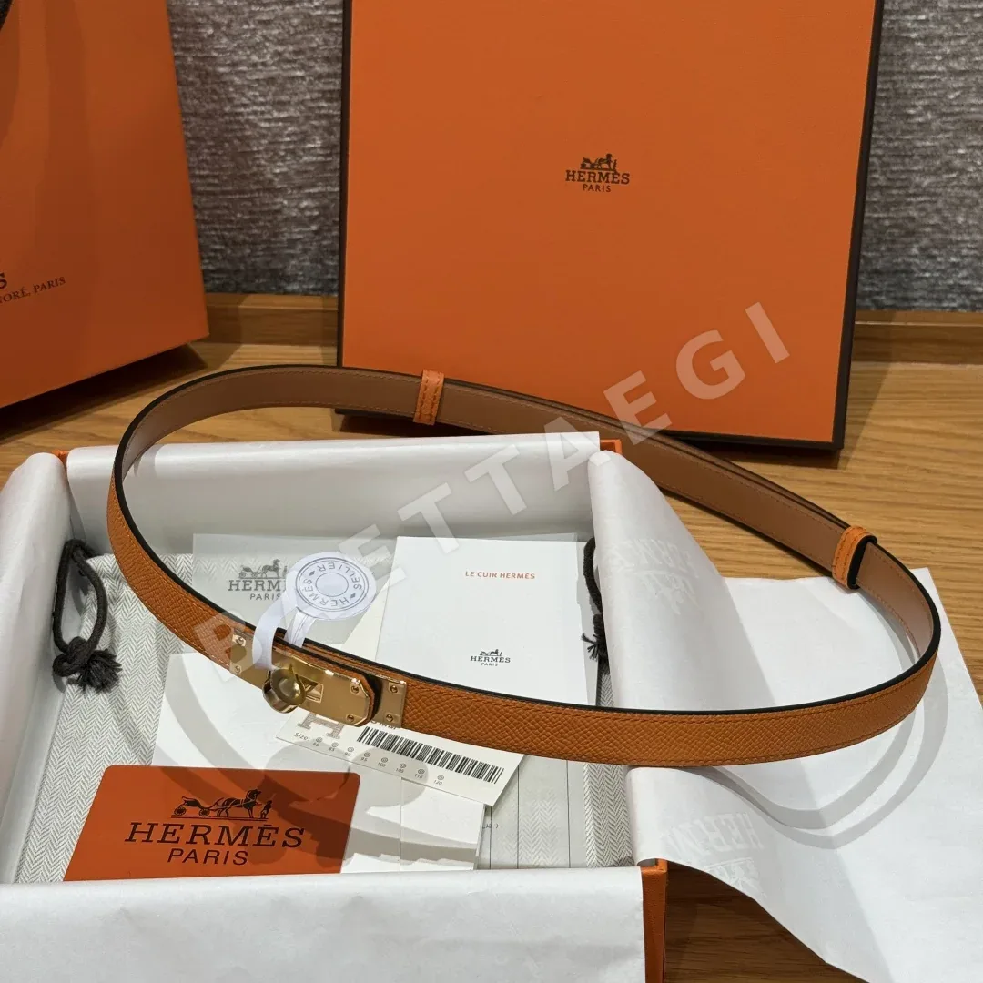 에르메스 켈리 팔라듐 버클 가죽 벨트 상세 이미지 5