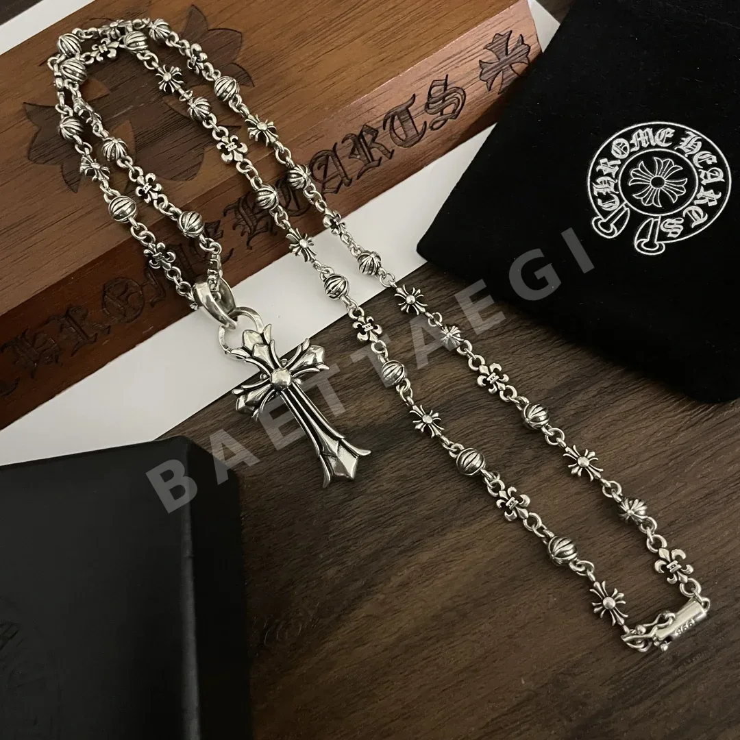 크롬하츠 레트로 크로스볼 목걸이 127145