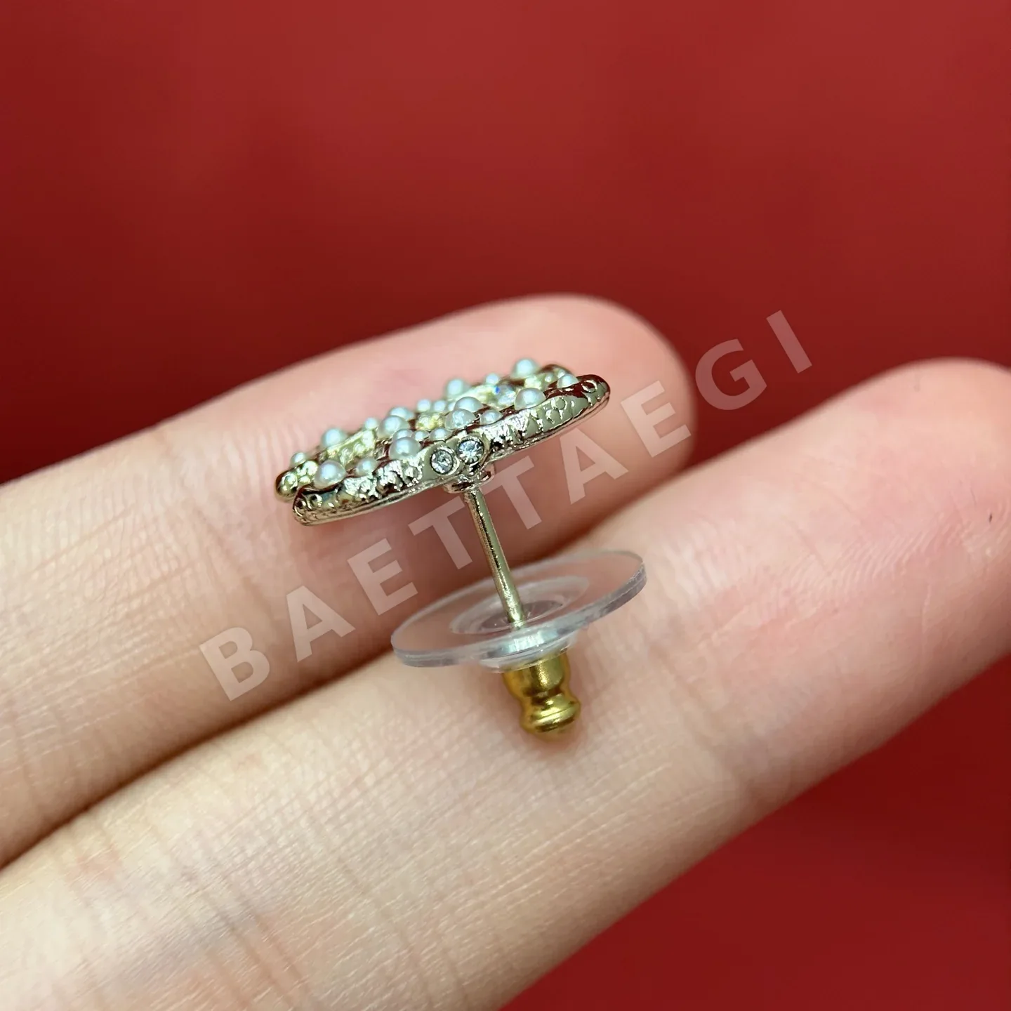 샤넬 클래식 더블 C 진주 크리스탈 귀걸이 상세 이미지 5