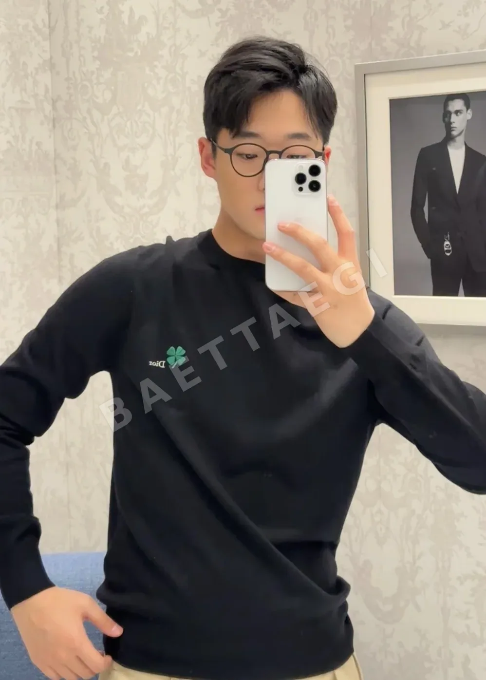 디올 울 클로버 니트 여성 긴팔 상세 이미지 7