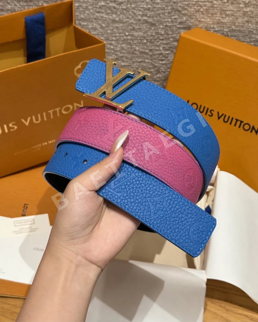 루이비통 이니셜 메탈 버클 40mm 리버시블 벨트 상세 이미지 2