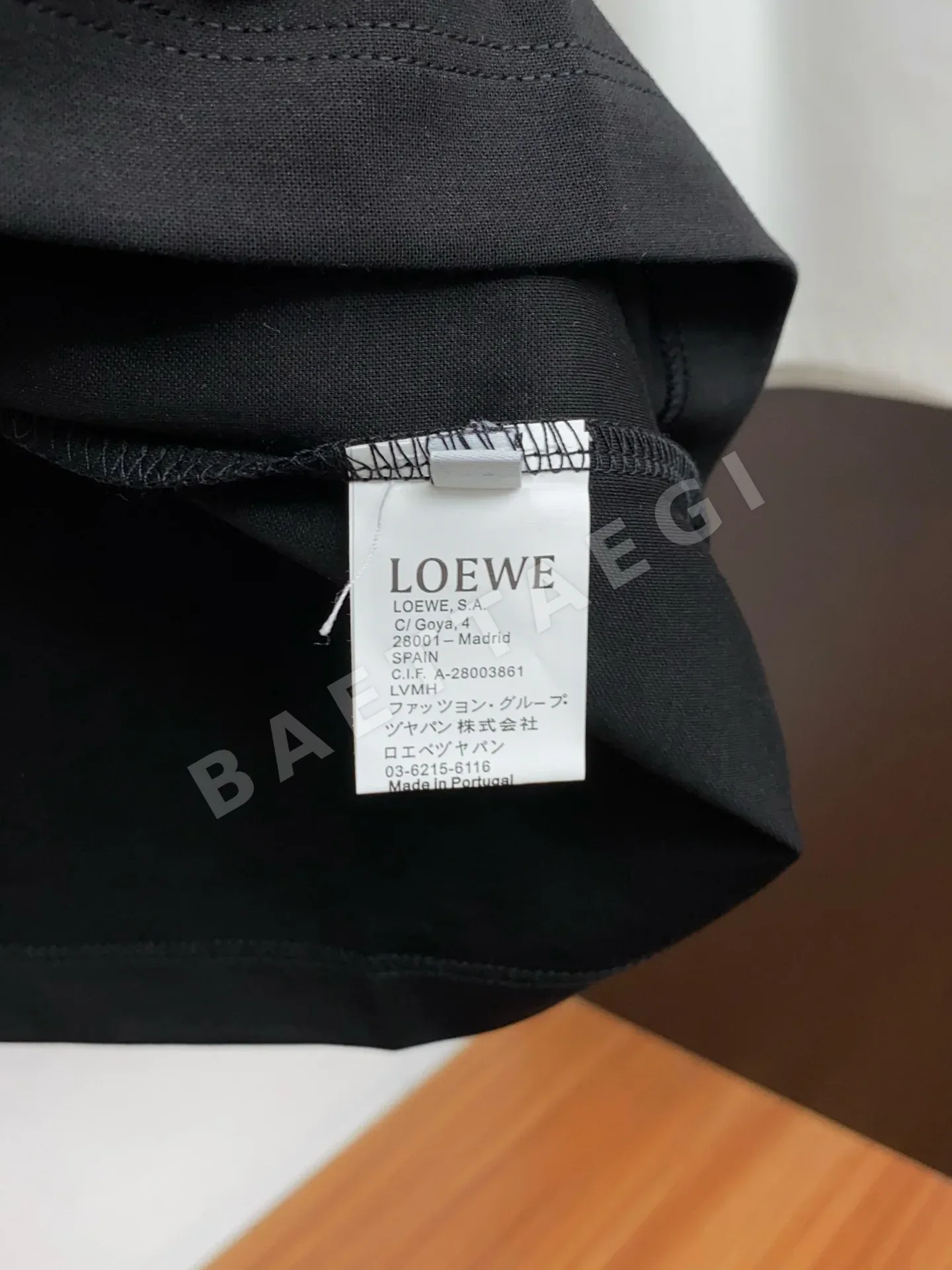 로에베 머서라이즈드 코튼 크루넥 반팔 티셔츠 상세 이미지 6