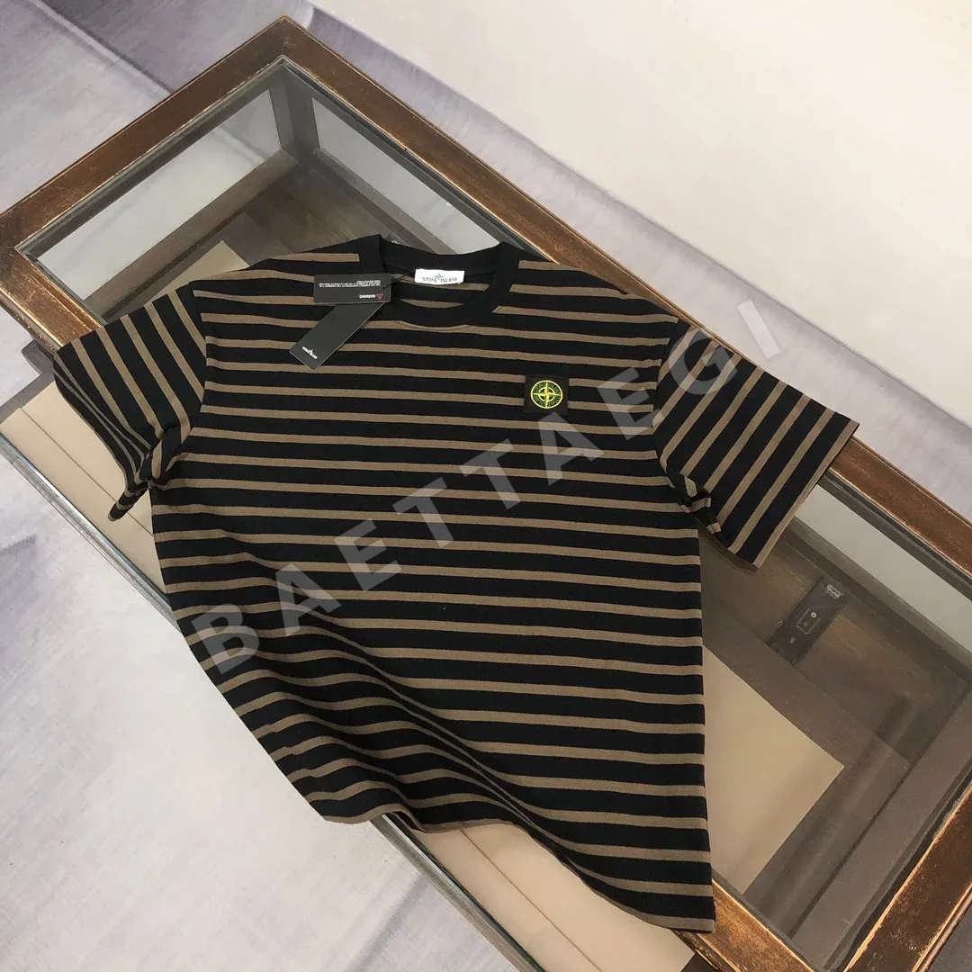 스톤아일랜드 여성 스트라이프 반팔 티셔츠 47735