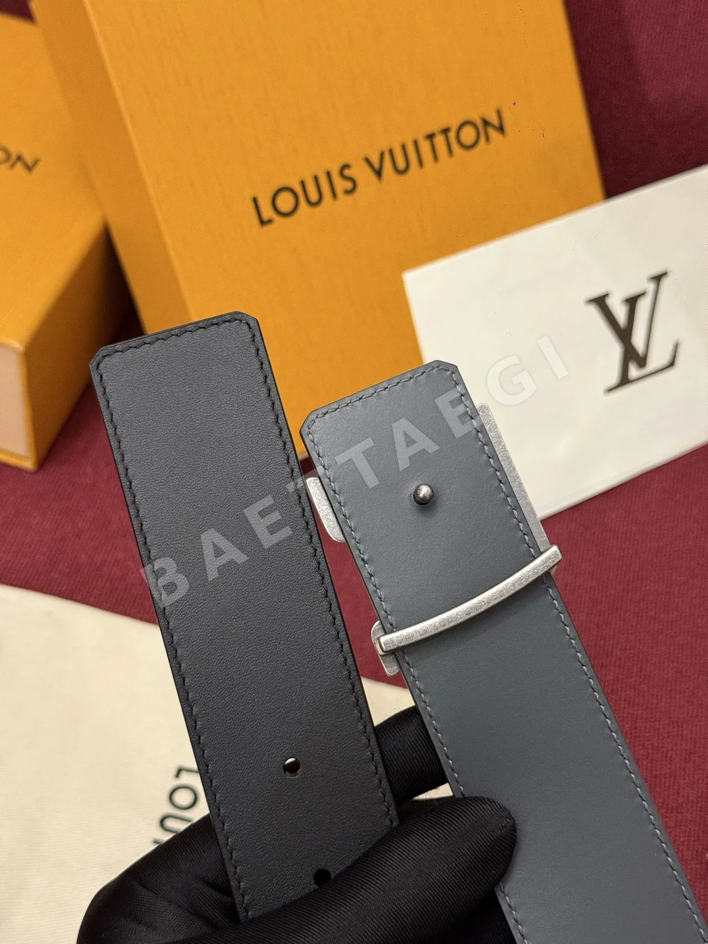 루이비통 다미에 LV 리버시블 벨트 상세 이미지 5