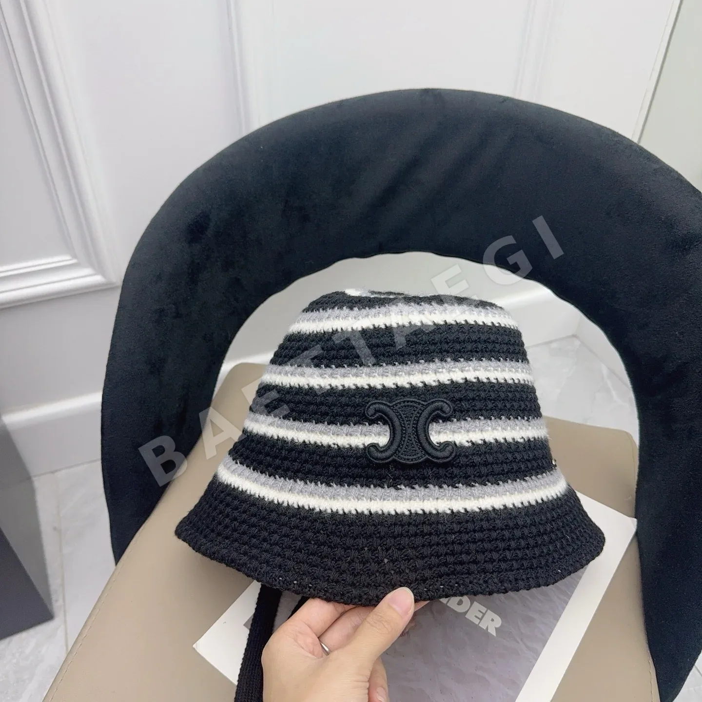 셀린느 수제 가을 겨울 모자 상세 이미지 3