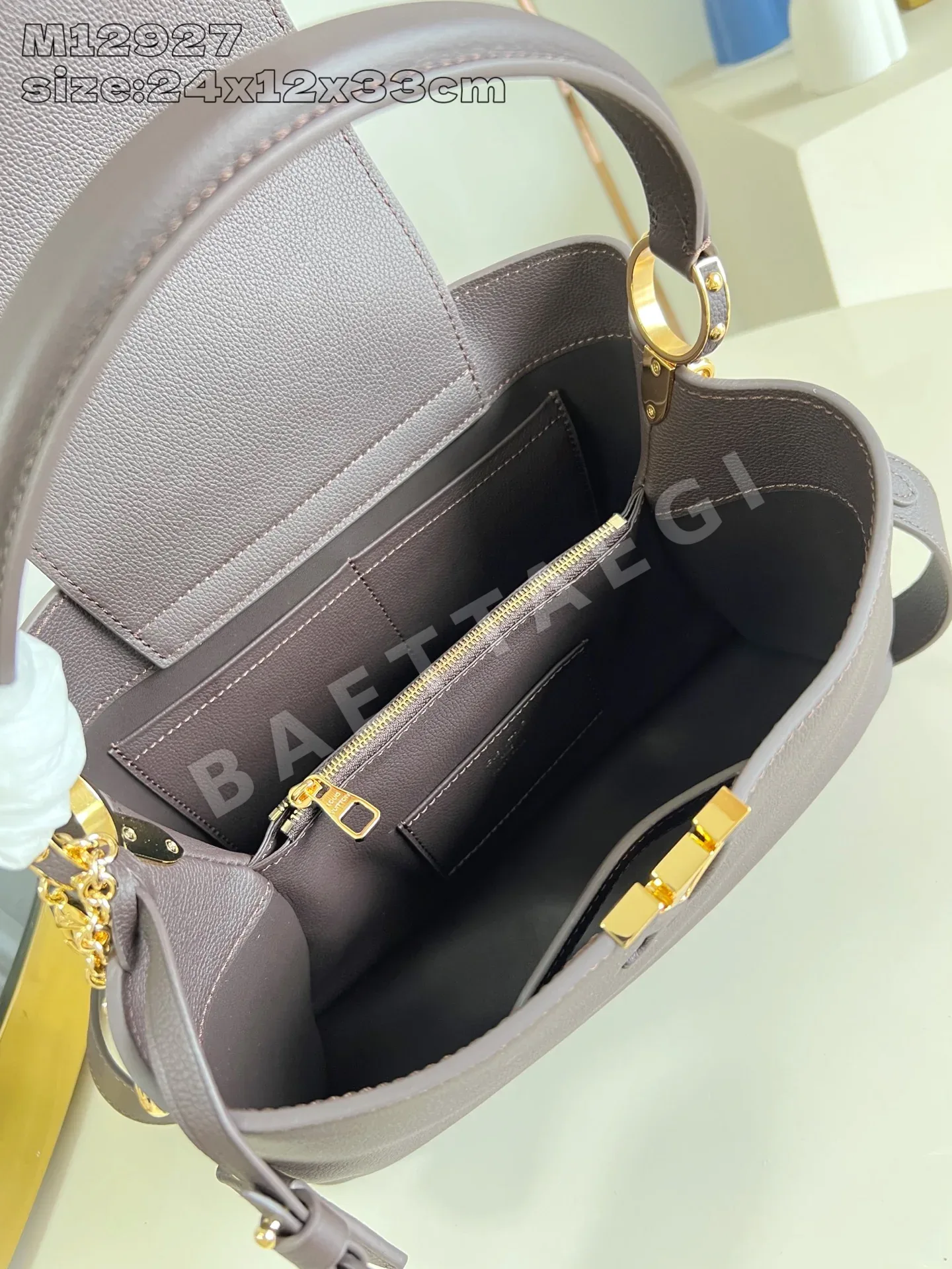 루이비통 M12927 카푸신 핸드백 미디엄 상세 이미지 8