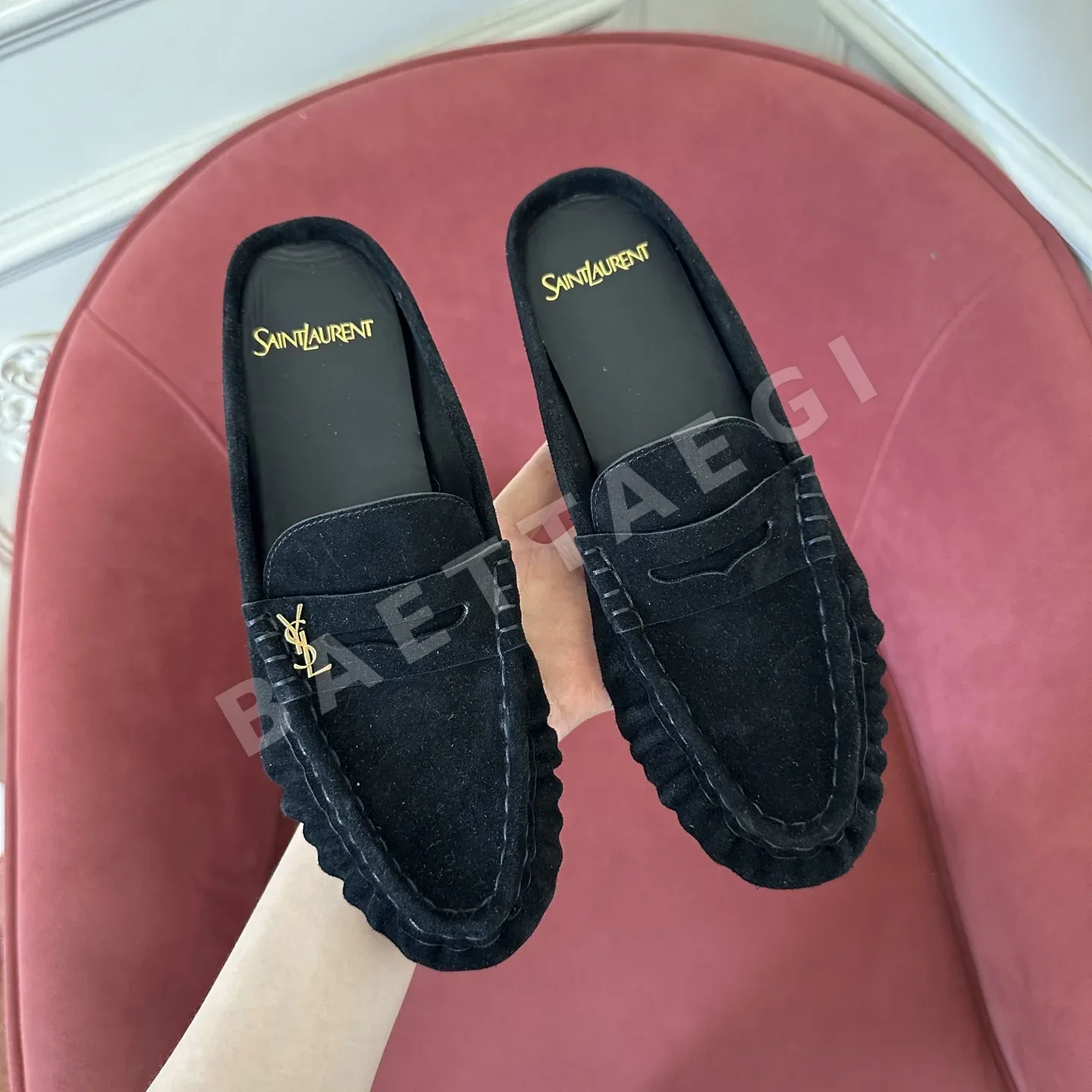 생로랑 YSL 앞코 덮인 뮬 상세 이미지 8