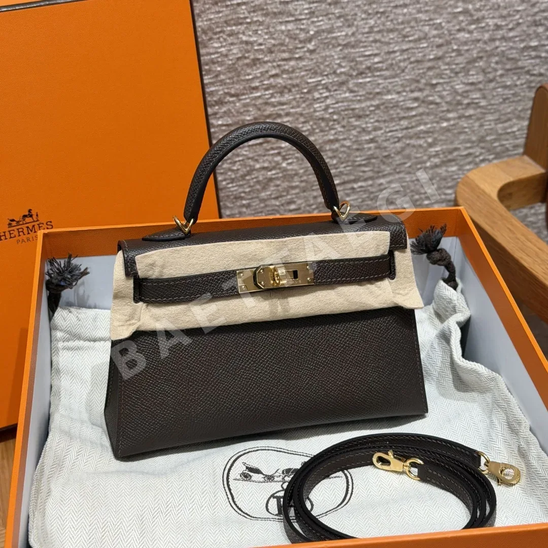 에르메스 미니 켈리 2 가방 초콜릿 164122