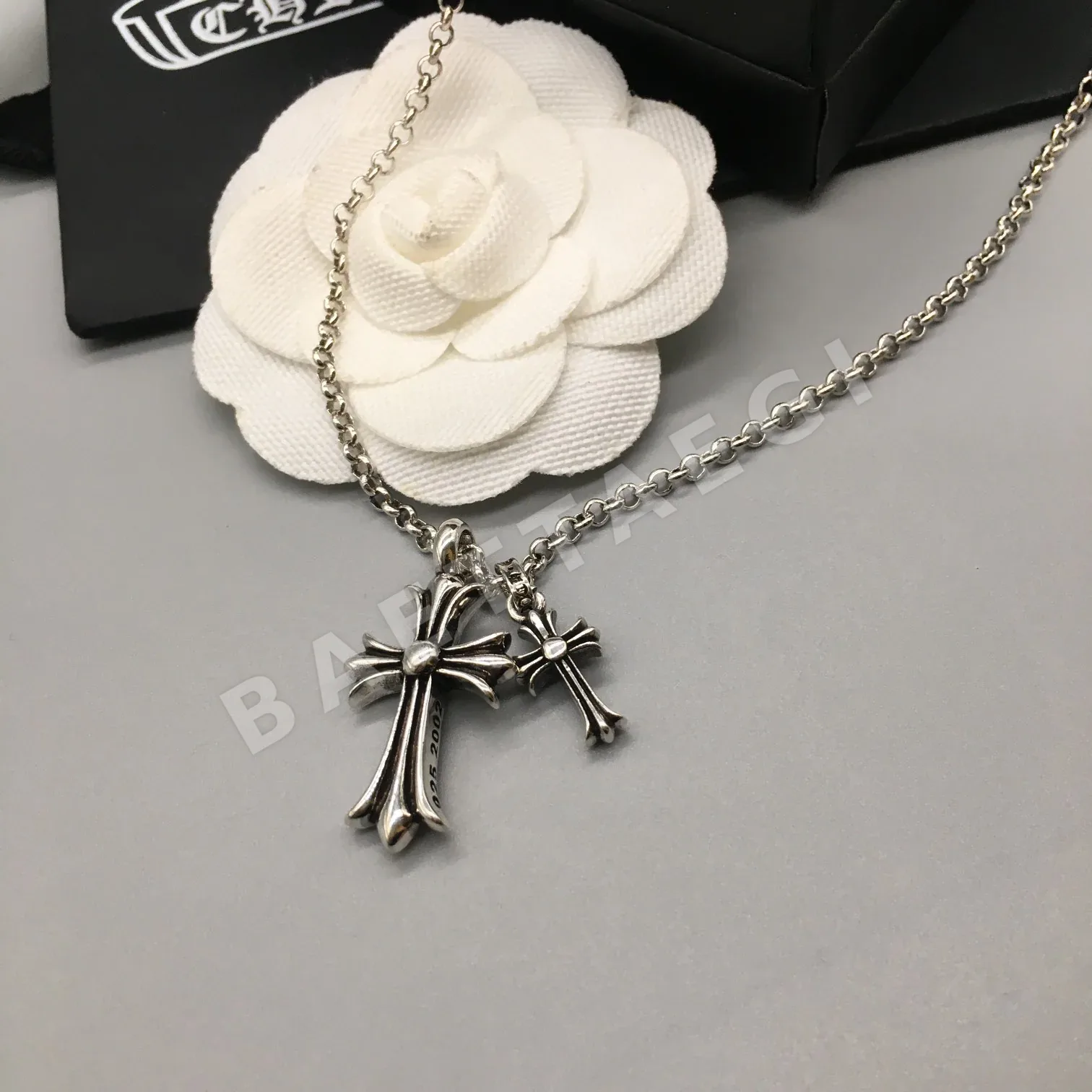 크롬하츠 더블 크로스 목걸이 124725