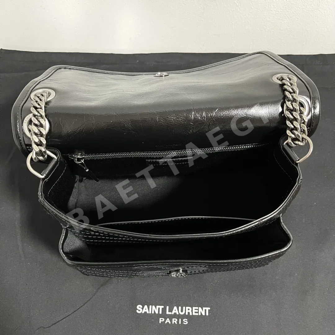 생로랑 니키 앤티크 실버 체인 숄더백 28CM633158 상세 이미지 4