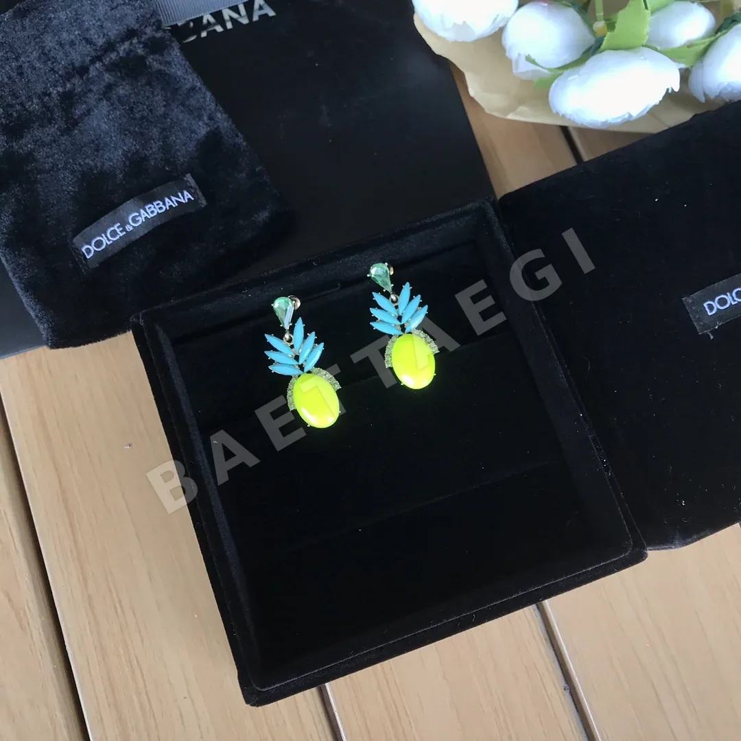 돌체앤가바나 바로크 파인애플 황동 귀걸이 상세 이미지 2