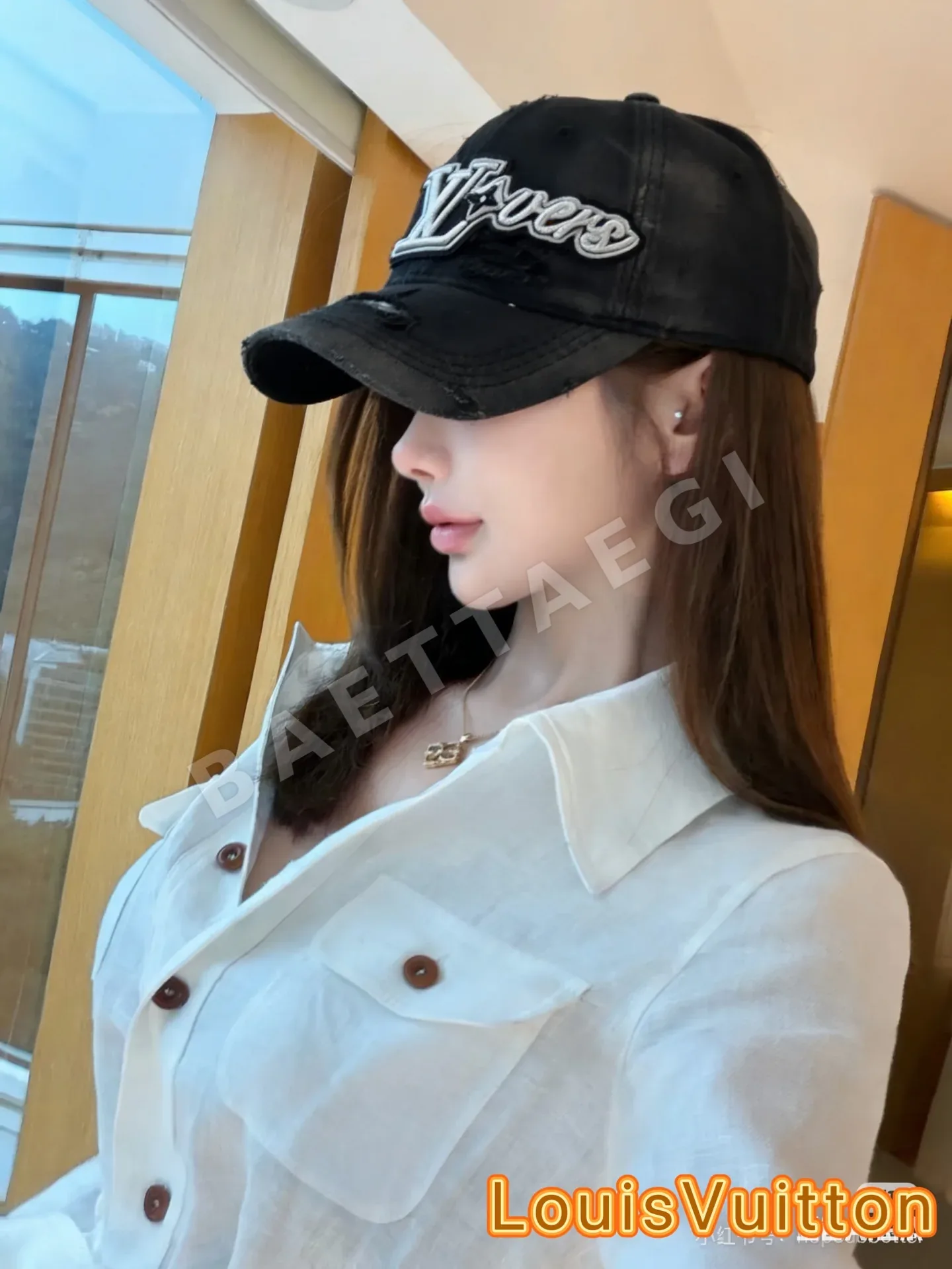 루이비통 LV 손상 가공 베이스볼캡 상세 이미지 1