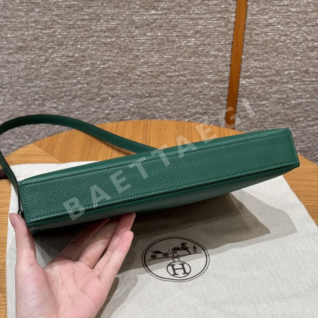 에르메스 켈리 엘란 벨벳 그린 가방 상세 이미지 6