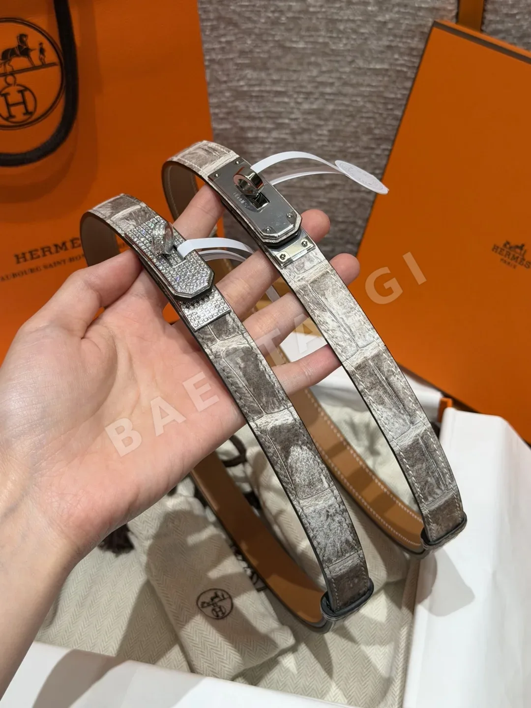 에르메스 히말라야 크로코다일 벨트 상세 이미지 3