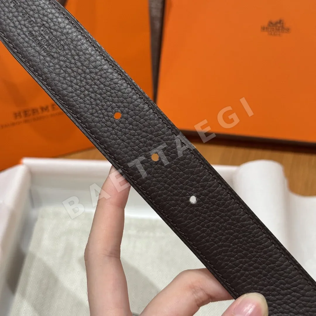 에르메스 팔라듐 도금 H 버클 리버시블 가죽 벨트 상세 이미지 7
