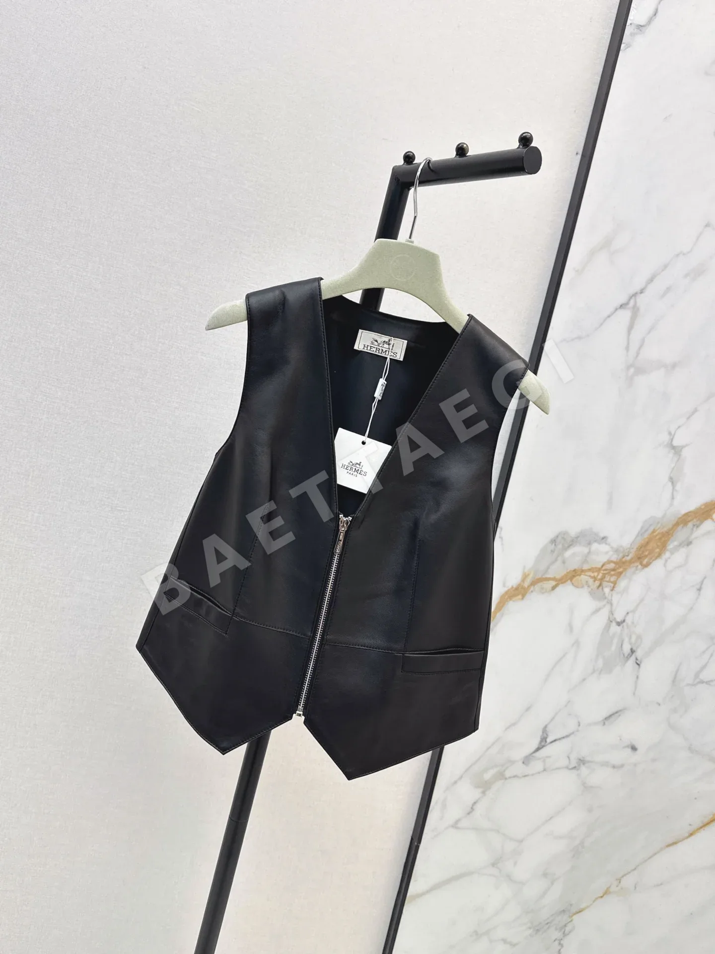 에르메스 램스킨 가죽 여성 조끼 상세 이미지 2