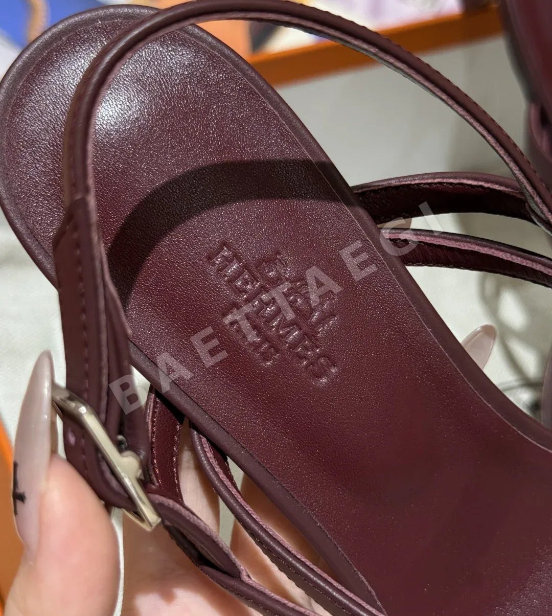 에르메스 샌들 Red calfskin 상세 이미지 4