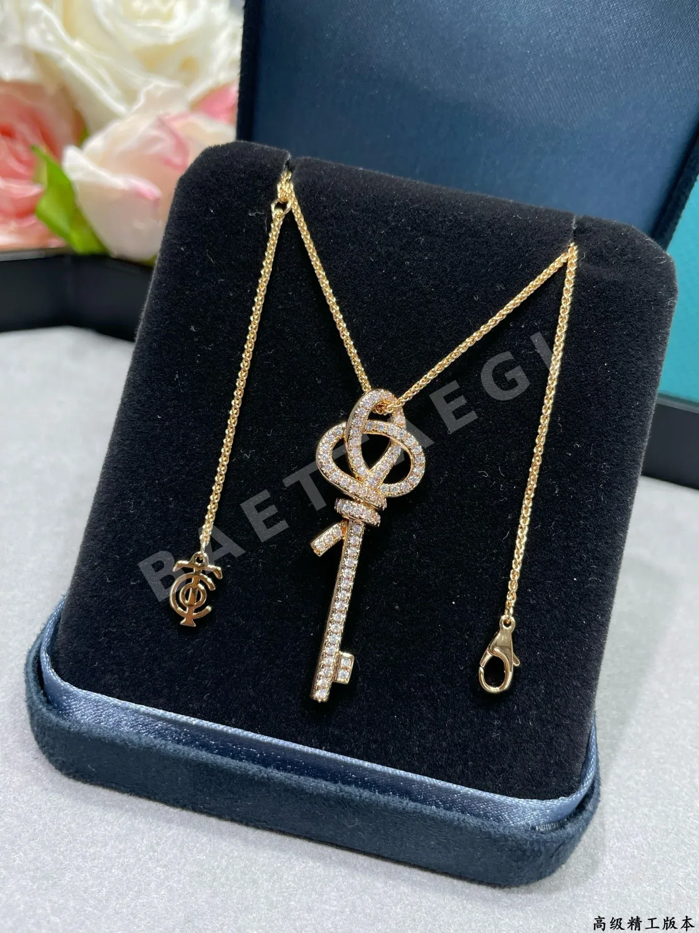 티파니 18K 골드 다이아몬드 키즈 목걸이 상세 이미지 4