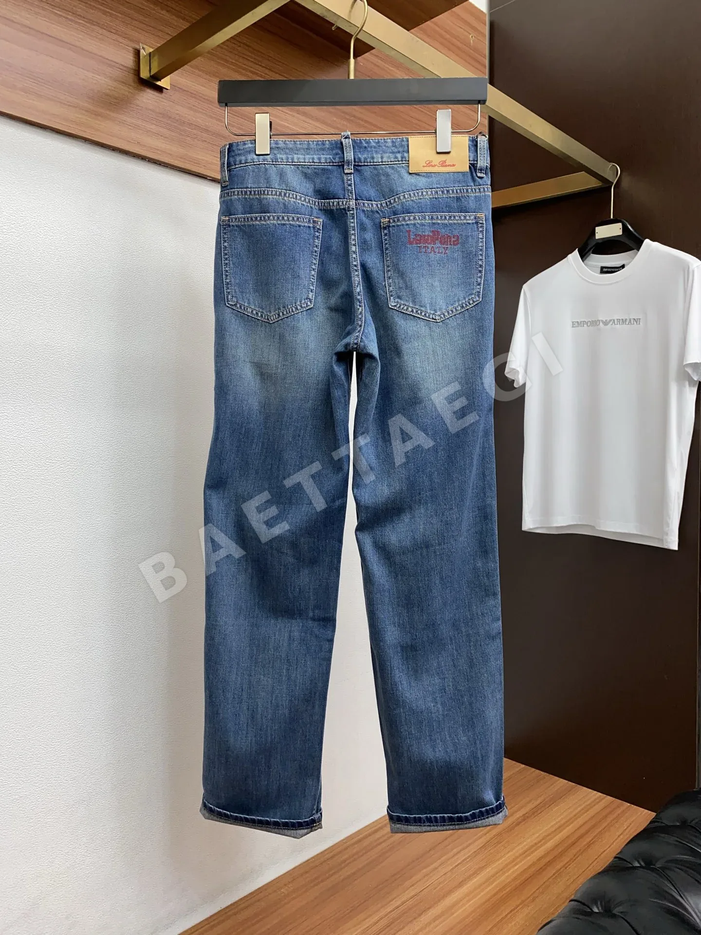 로로피아나 고탄력 워싱 데님 청바지 상세 이미지 8