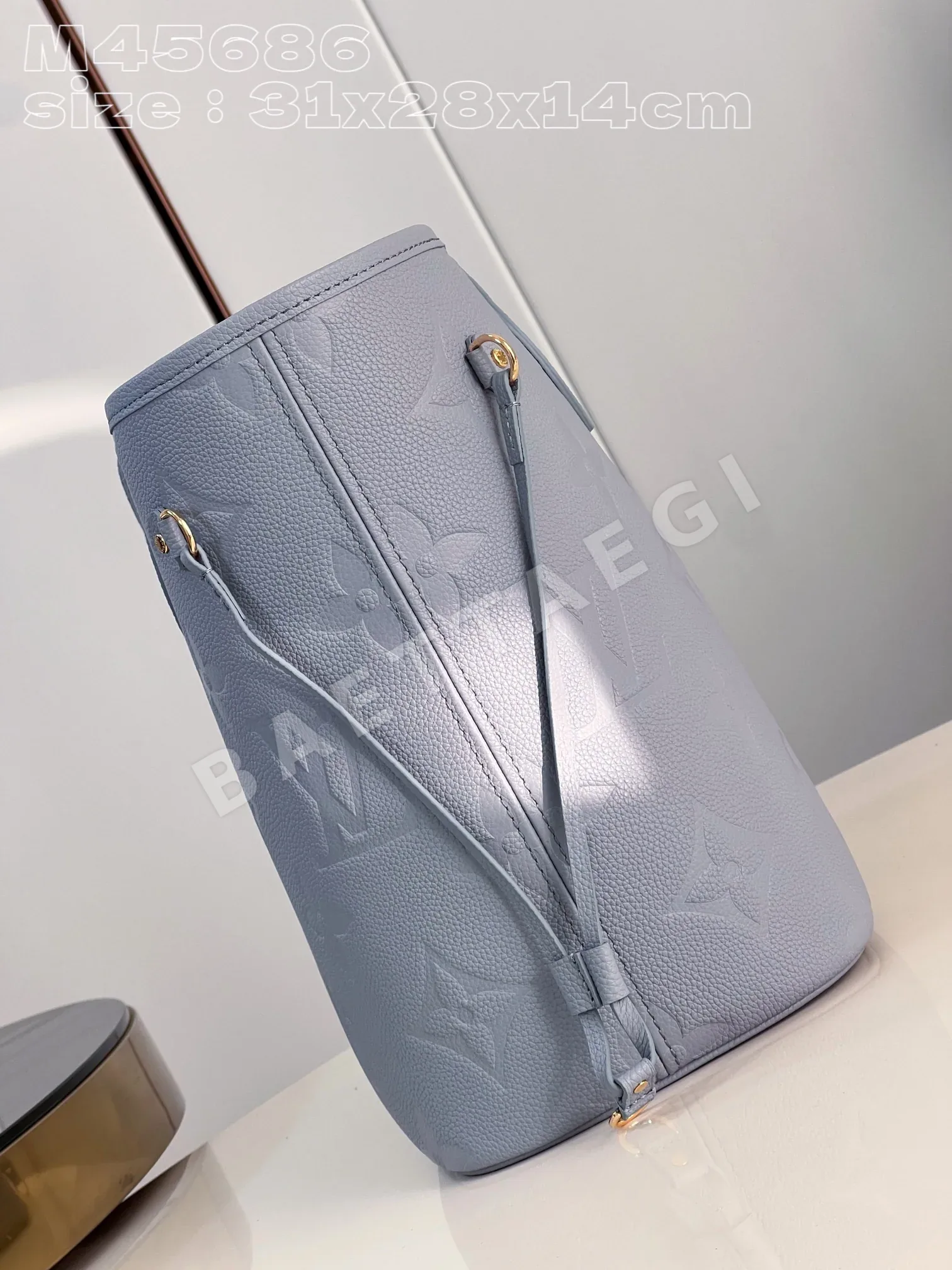 루이비통 M45686 블루 네버풀 핸드백 미디엄 모노그램 앙프렝뜨 상세 이미지 3