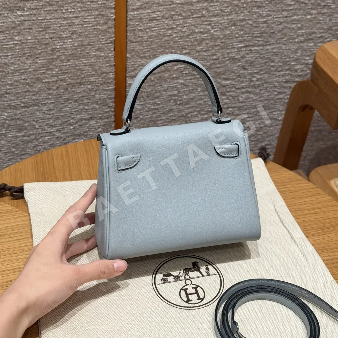에르메스 켈리 돌백 블루 글레이셔 실버 하드웨어 가방 상세 이미지 2