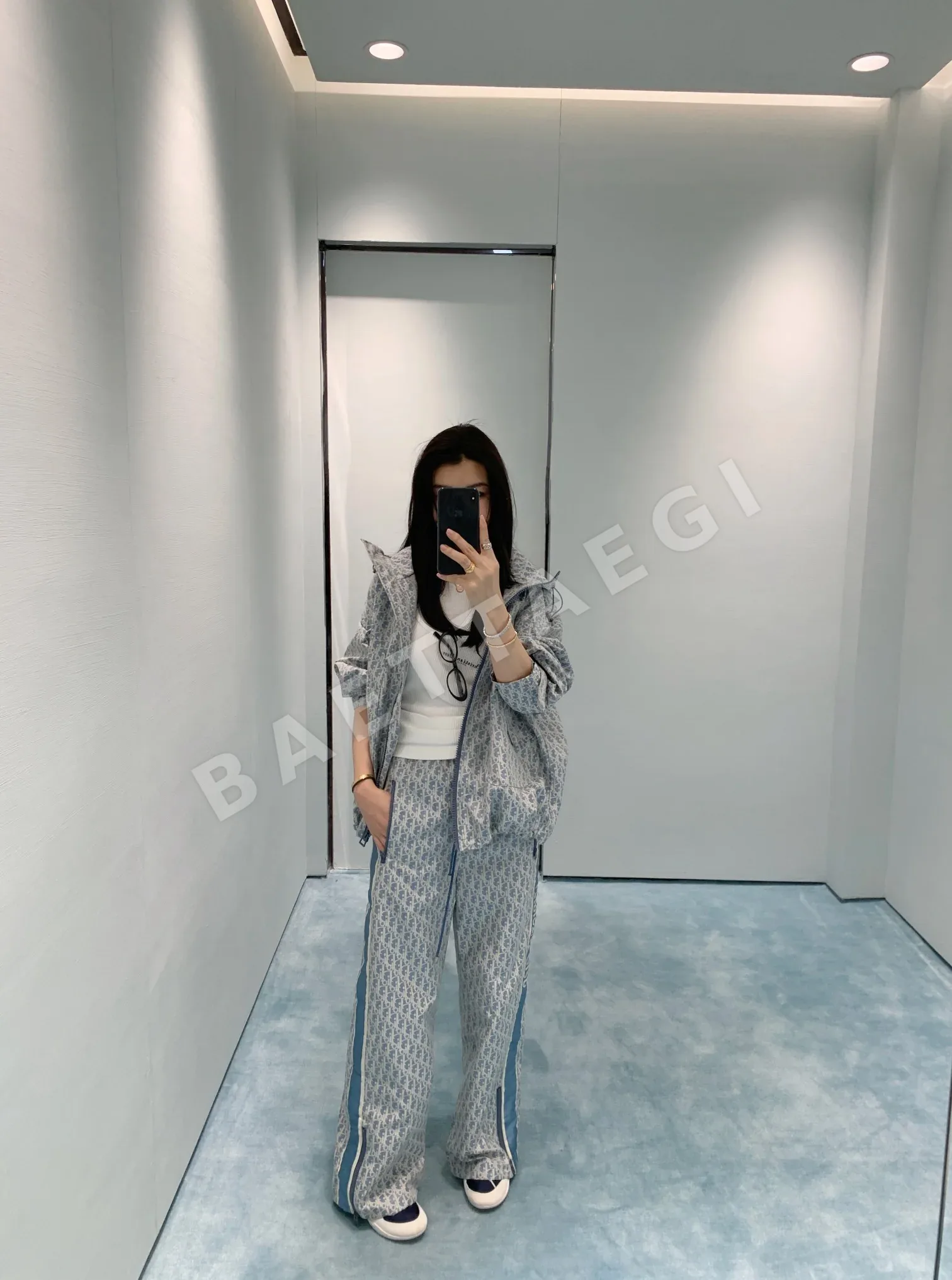 디올 자카드 여자 바지 상세 이미지 5
