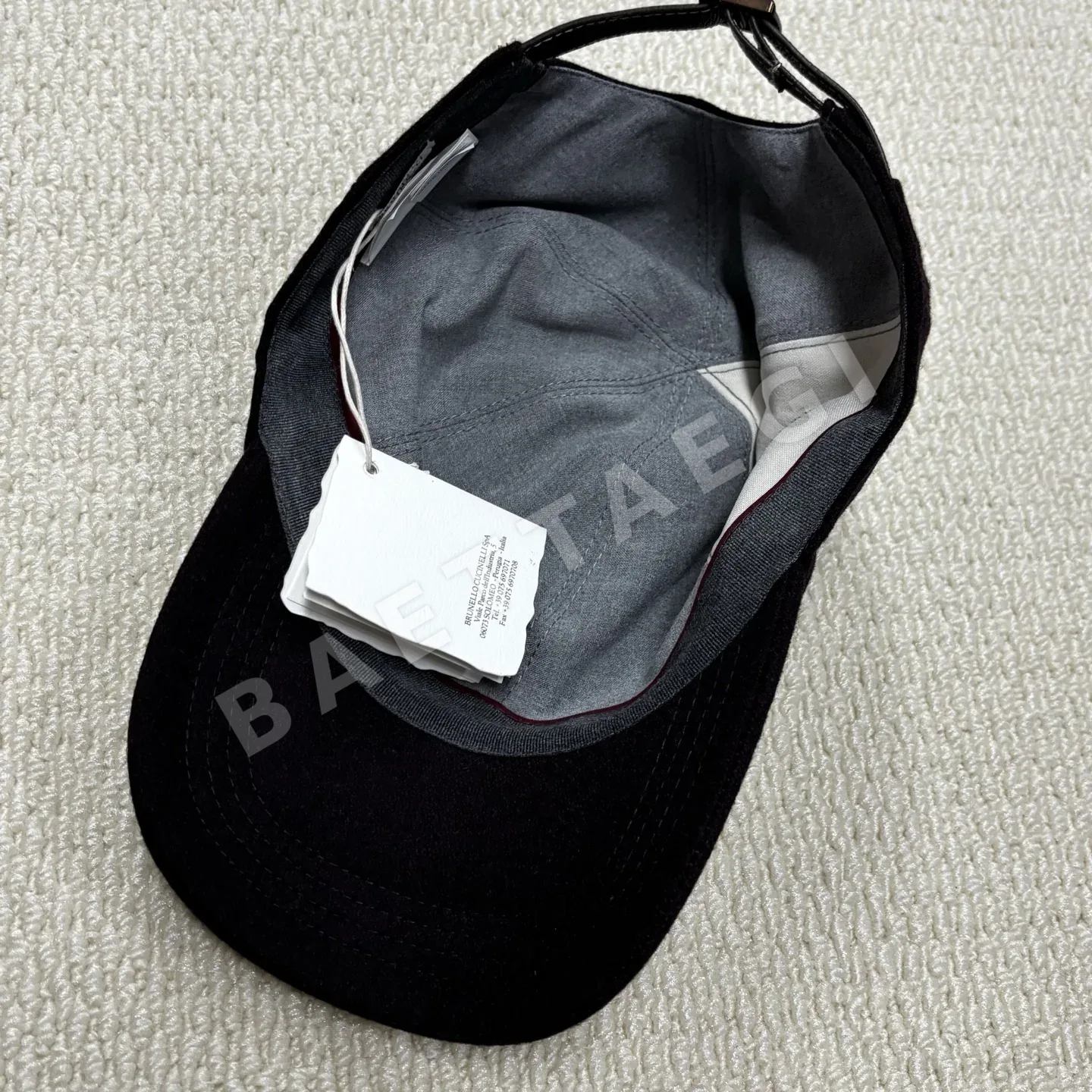 브루넬로쿠치넬리 본가죽 울 원단 베이스볼캡 상세 이미지 7
