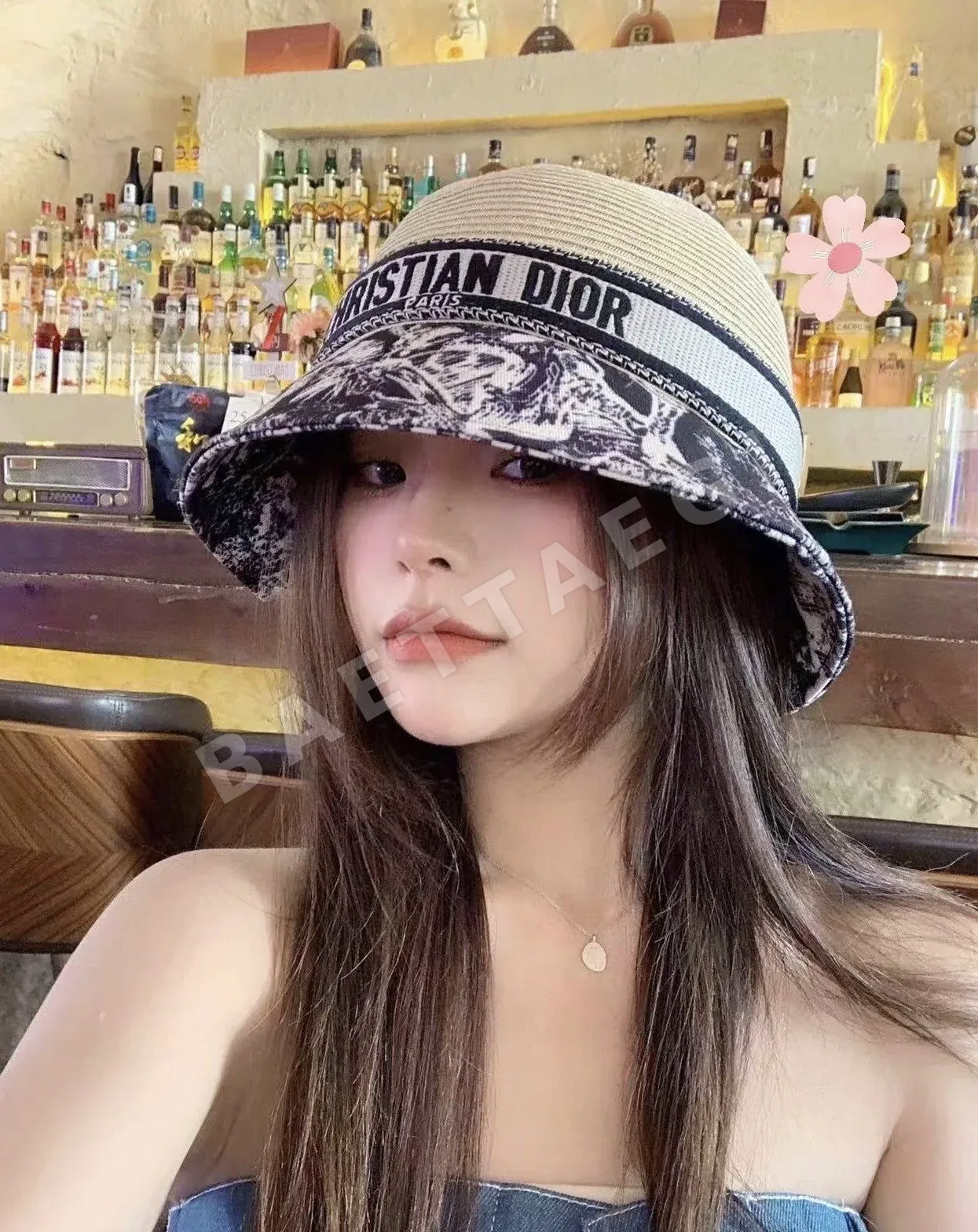 디올 패치워크 버킷햇 모자 상세 이미지 4