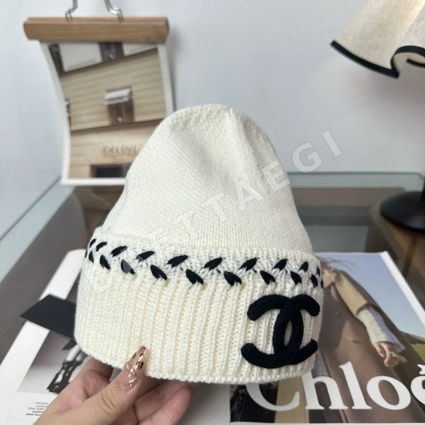 샤넬 니트 비니 모자 상세 이미지 7