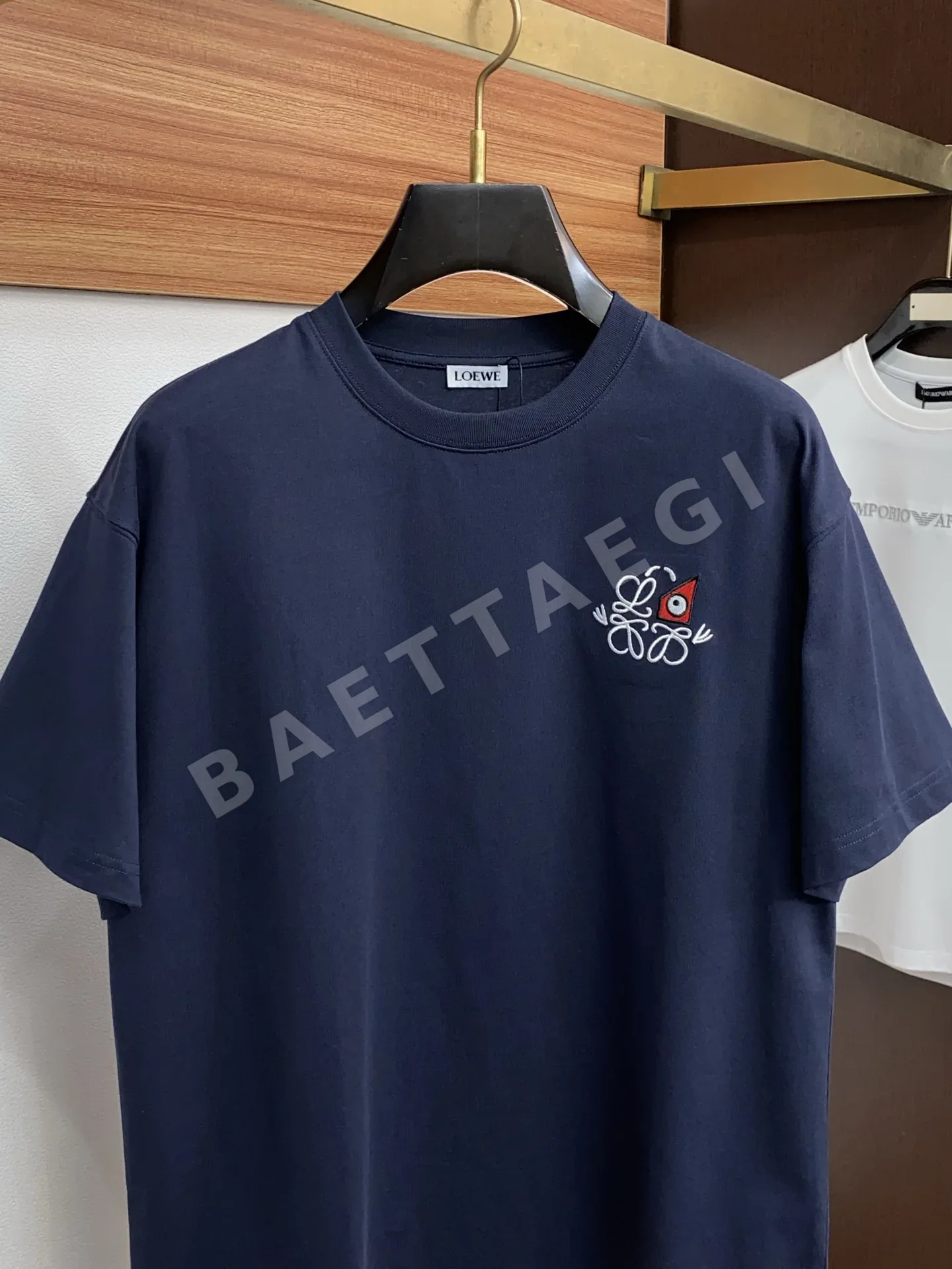 로에베 크루넥 코튼 반팔 티셔츠 상세 이미지 2