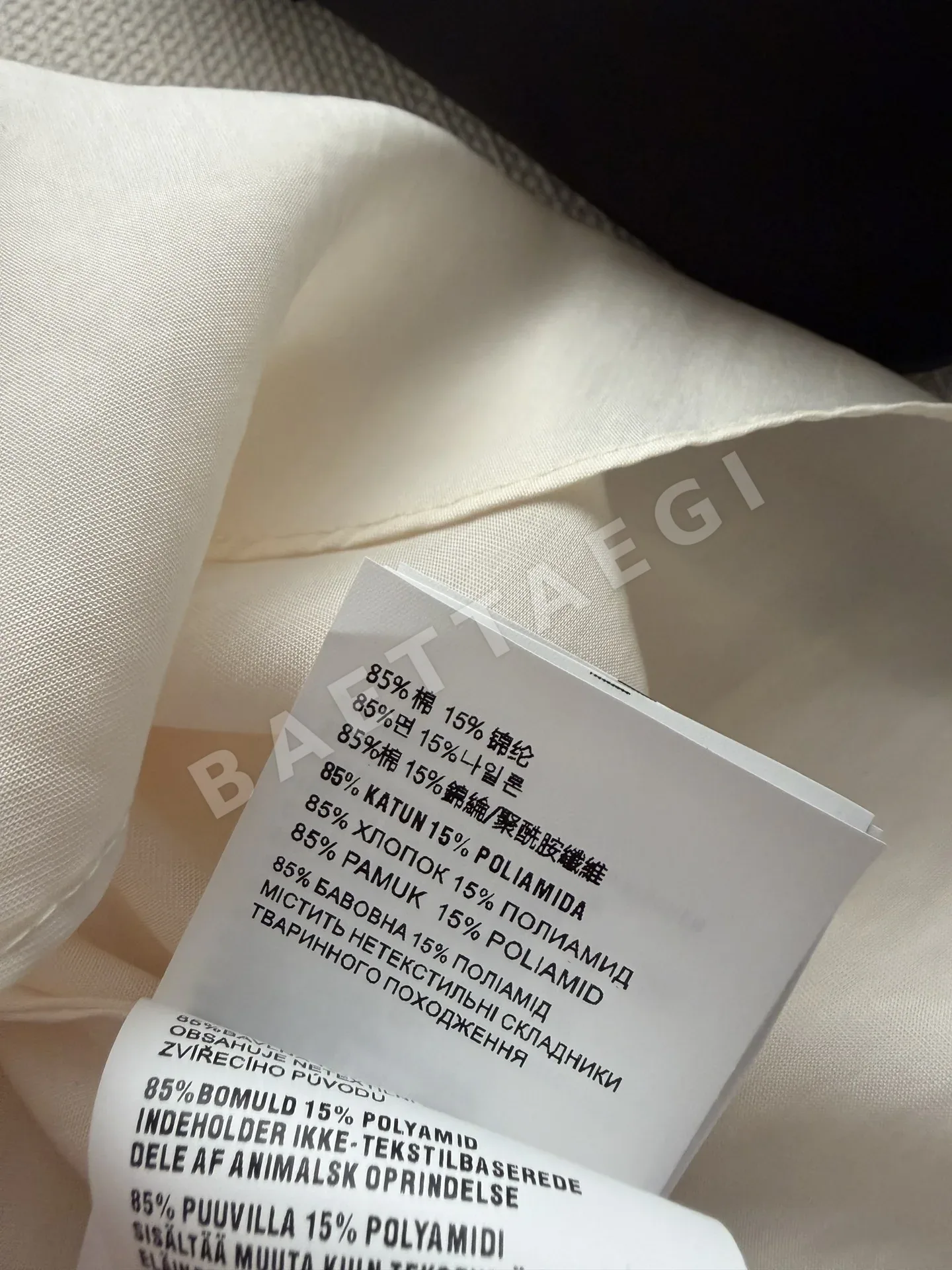 샤넬 리본 장식 새틴 긴팔 블라우스 상세 이미지 6