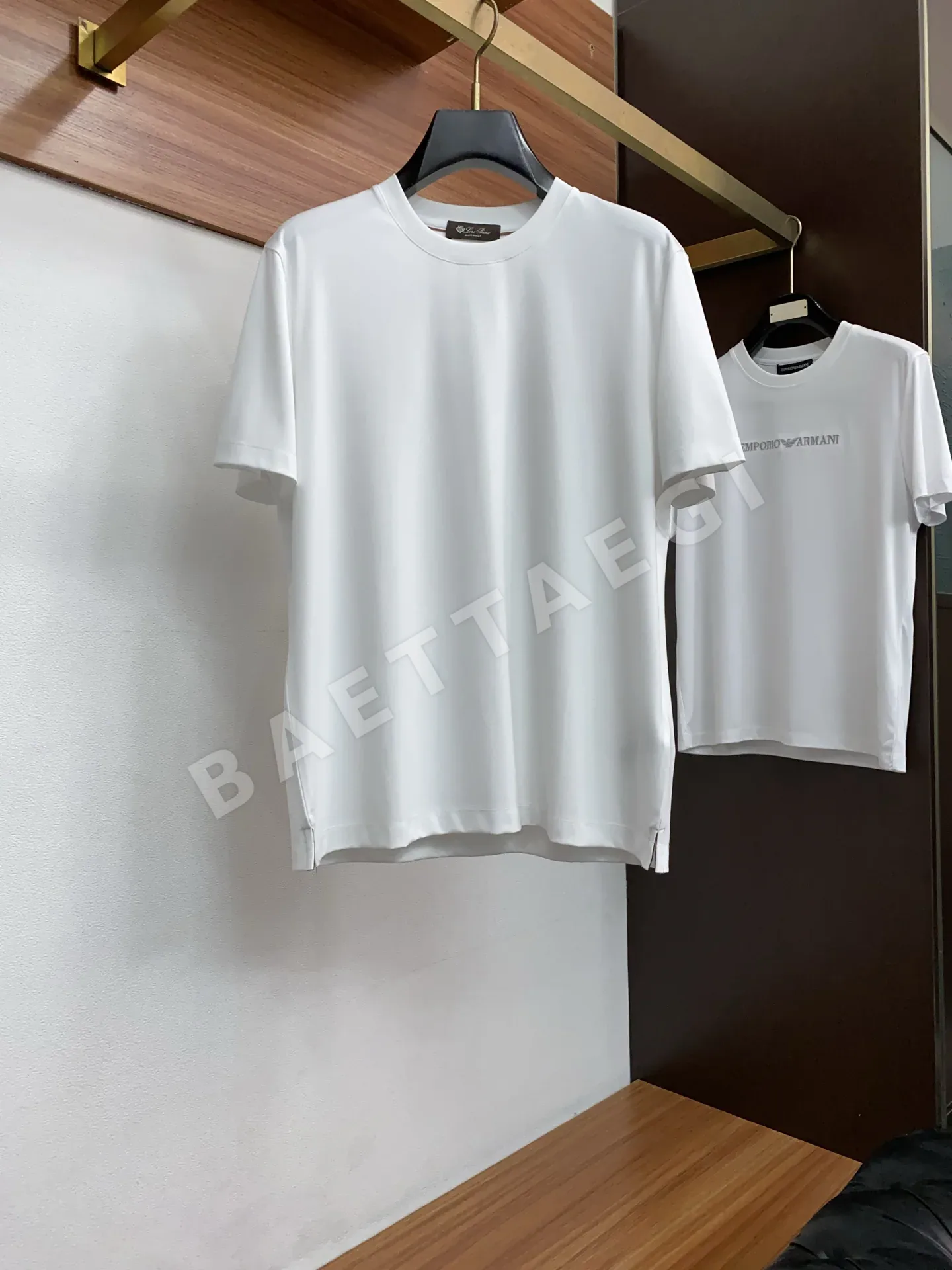 로로피아나 남성 코튼 반팔 티셔츠