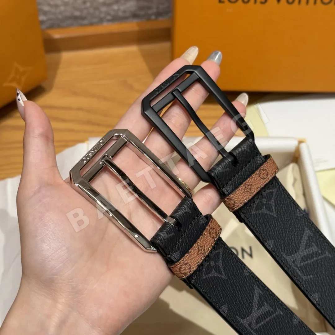 루이비통 클래식 남성용 캔버스 벨트 상세 이미지 4