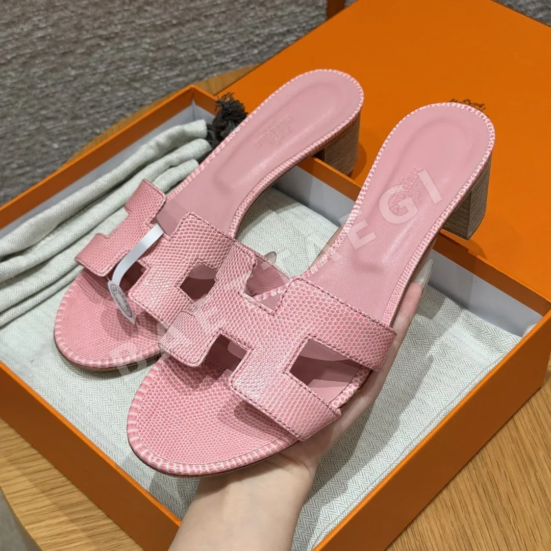 에르메스 오아시스 샌들 사쿠라핑크 도마뱀가죽 하이힐 상세 이미지 2