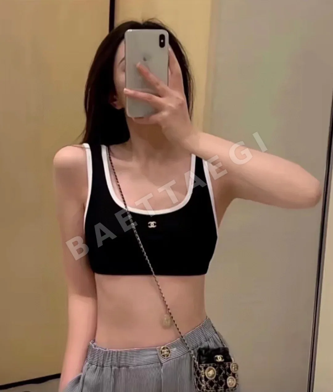 샤넬 여성 니트 액티브웨어 투피스 수영복 상세 이미지 2