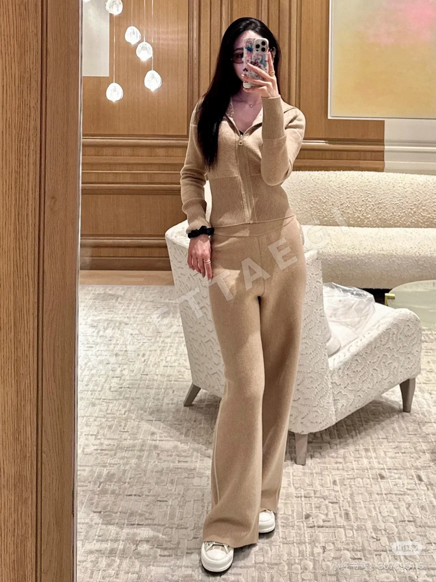 디올 모노그램 레터 후드 리버서블 울 코트 세트 상세 이미지 7