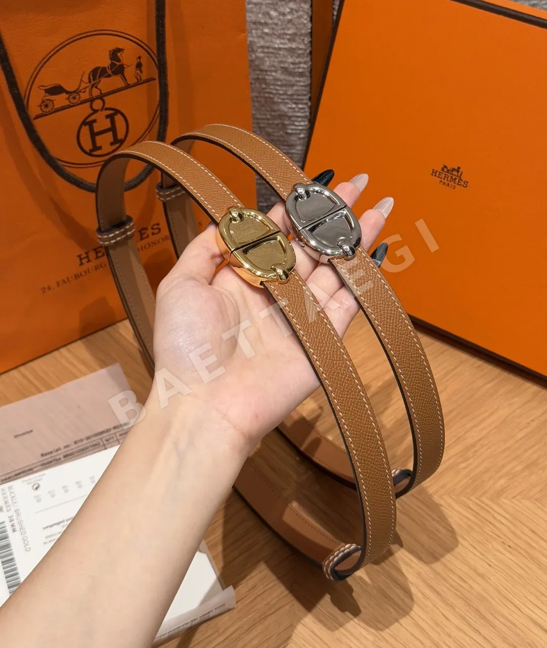 에르메스 앱송 카프스킨 H 버클 벨트 상세 이미지 3