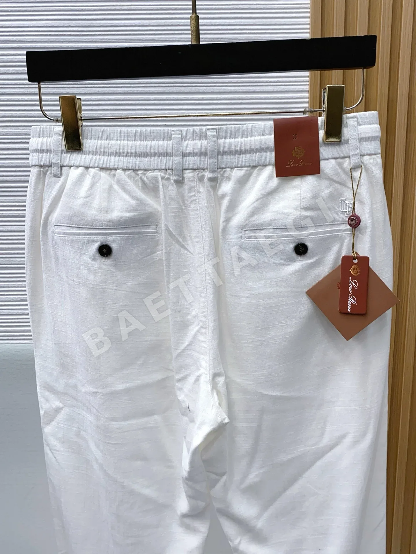 로로피아나 린넨 코튼 혼방 남성 바지 상세 이미지 9