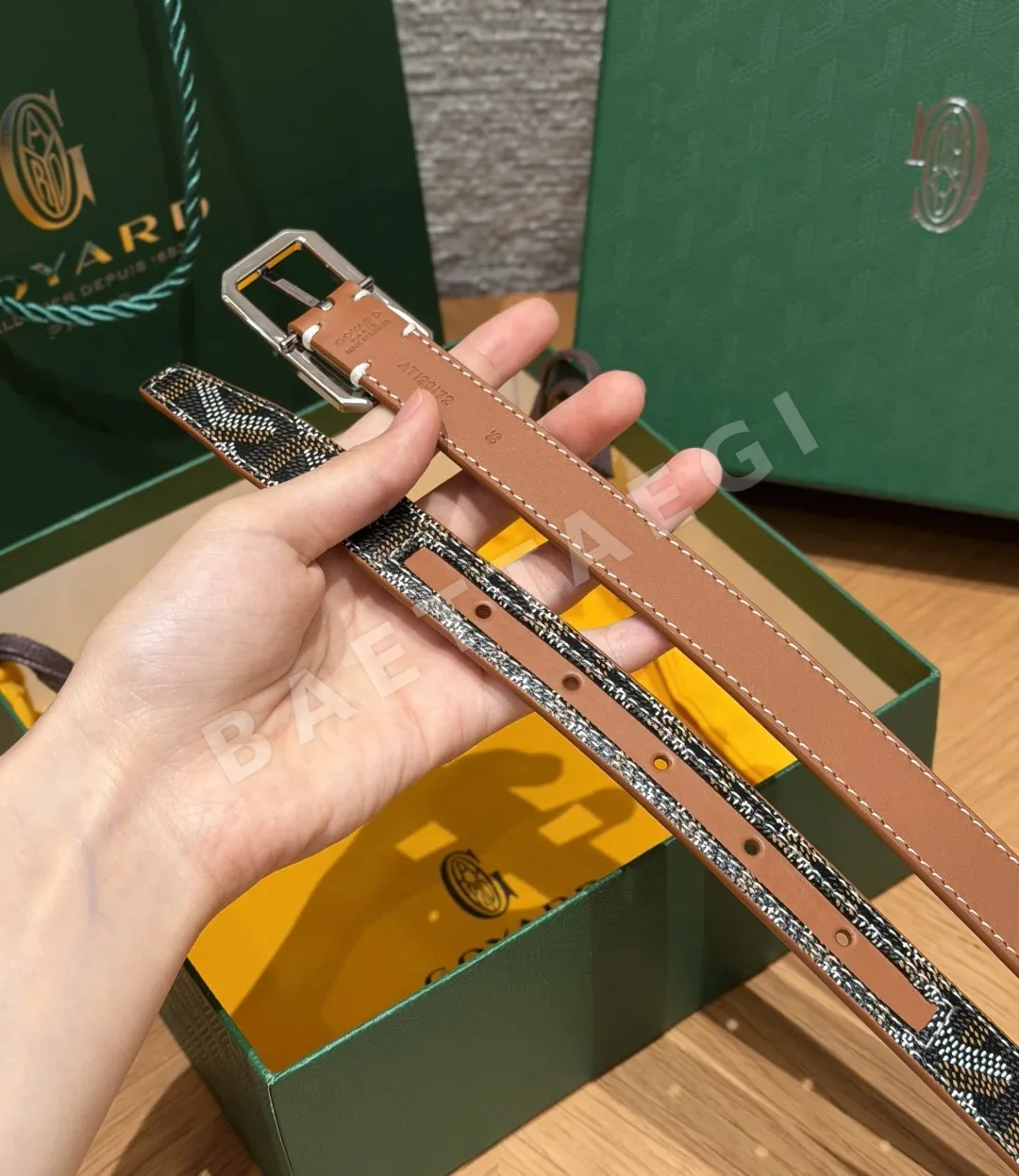 고야드 프레가트 20mm 가죽 벨트 상세 이미지 7