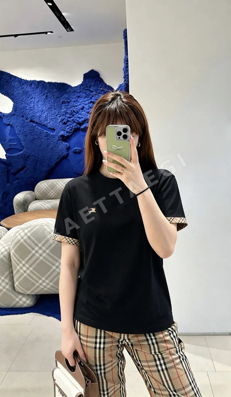 버버리 여성 반팔 티셔츠 상세 이미지 3