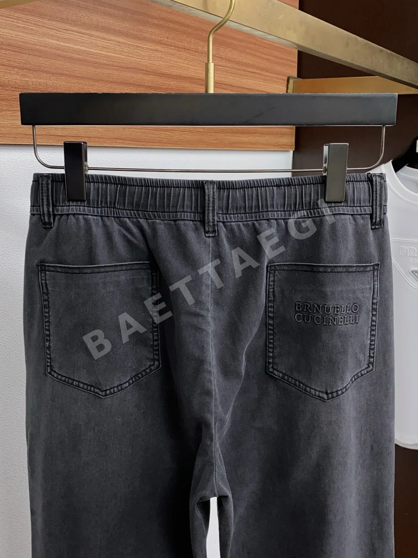 브루넬로쿠치넬리 린넨 코튼 데님 남성 바지 상세 이미지 9