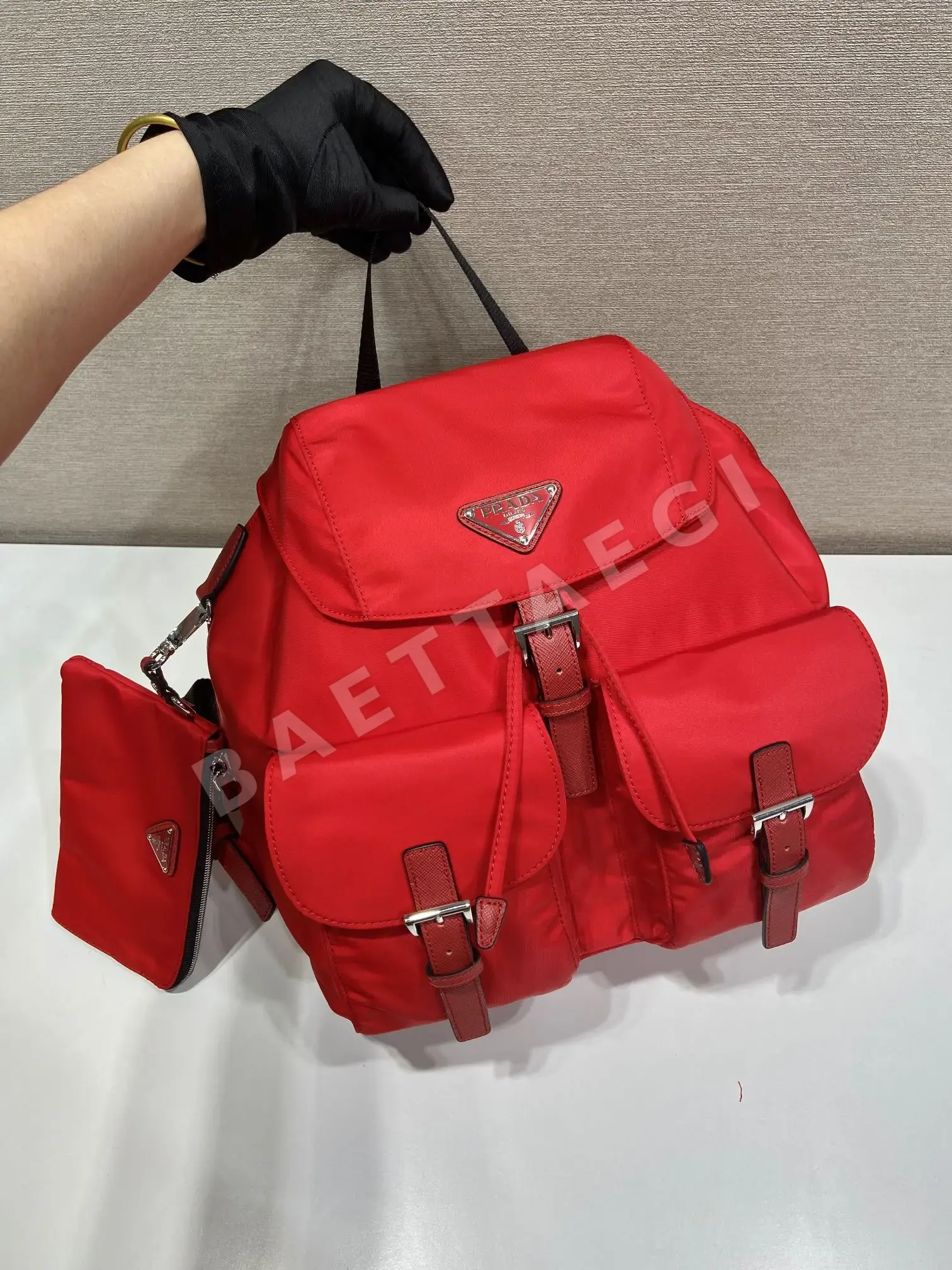 프라다 나일론 사피아노 트림 백팩 1BZ811 상세 이미지 3