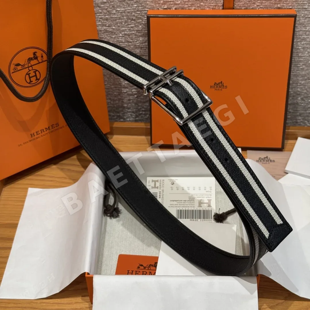 에르메스 하프코드 리버시블 양면 가죽 벨트 상세 이미지 4