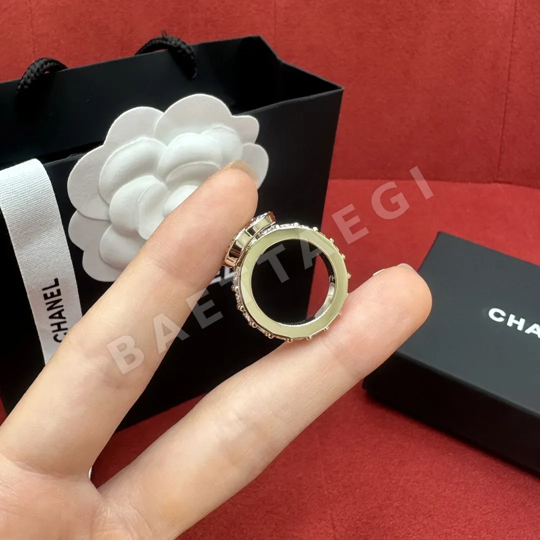 샤넬 쓰리인원 더블 C 장식 반지 세트 상세 이미지 6