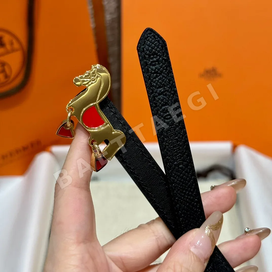 에르메스 그르낭 양면 가죽 벨트 T 버클 상세 이미지 6
