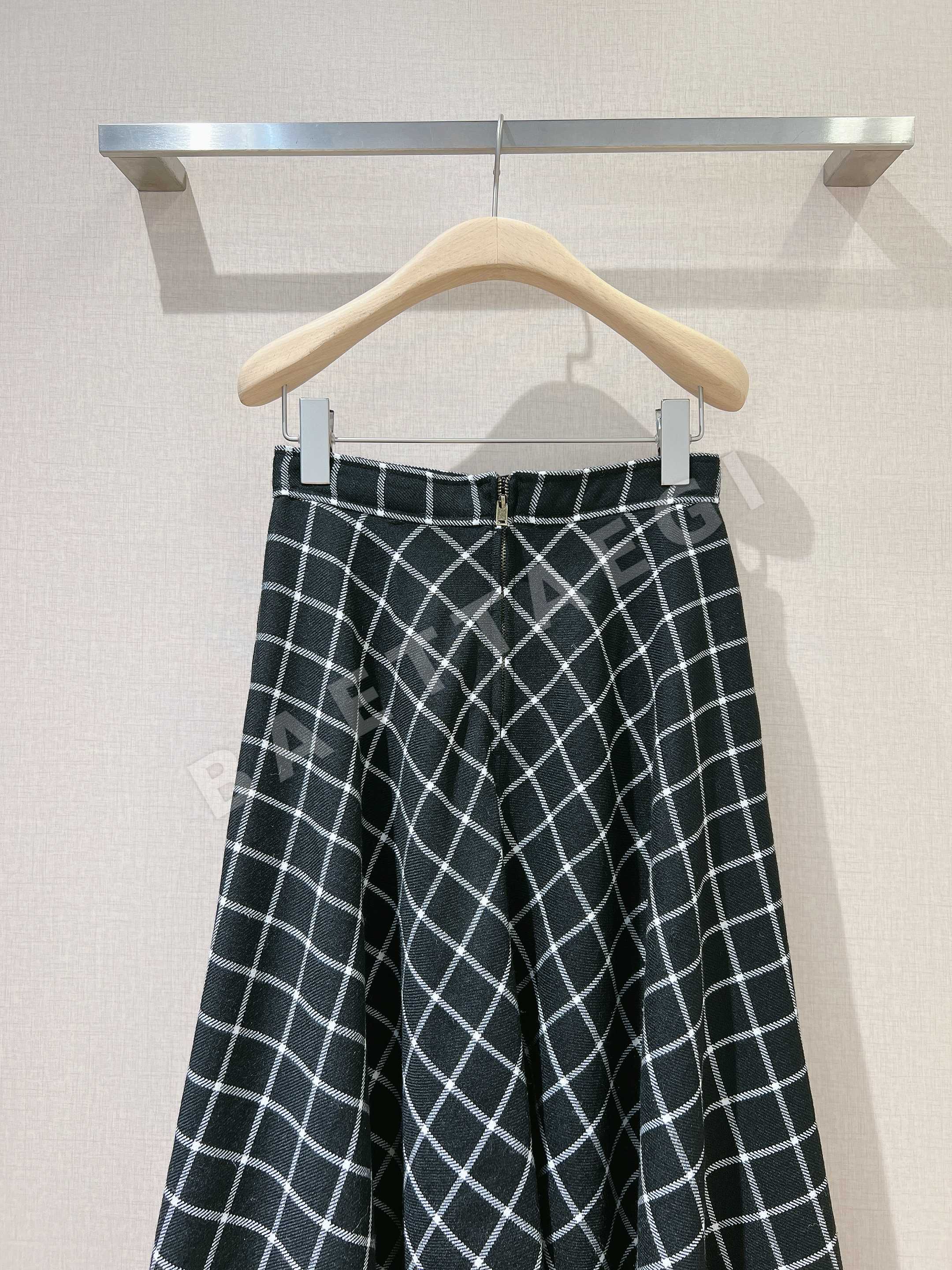 디올 아가일 울 혼방 미디 스커트 상세 이미지 5