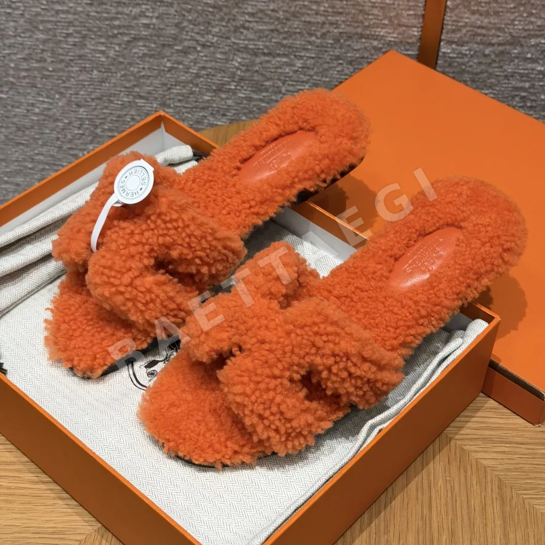 에르메스 오란 샌들 오렌지 울 H 컷아웃 164303