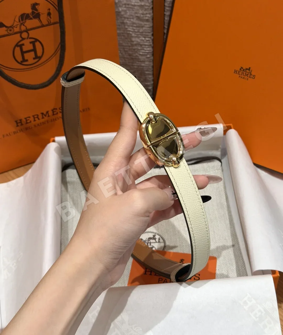 에르메스 H브랜드 타라싸 엡솜 카프스킨 벨트 상세 이미지 2
