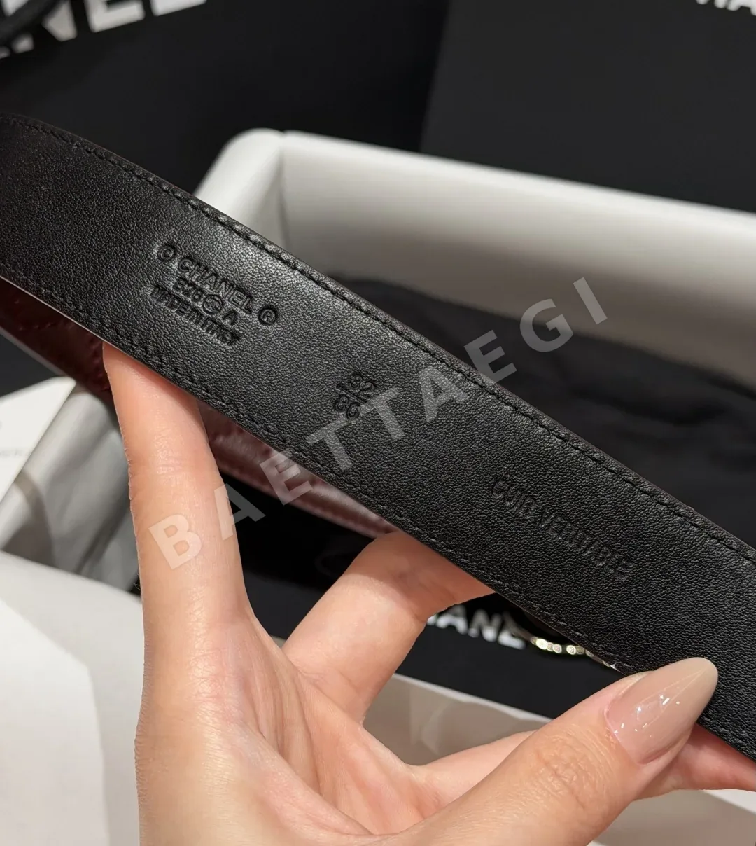 샤넬 더블 C 버클 퀼팅 송아지가죽 벨트 상세 이미지 7